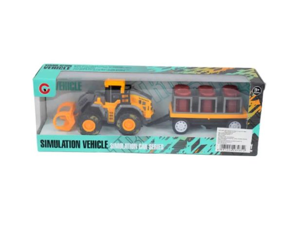 Engineering Truck: Traktor s olejovými sudmi a prívesom 24cm