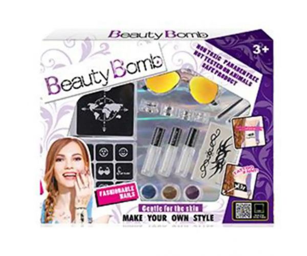Beauty World: Beauty Bomb sľudové tetovanie set so slnečnými okuliarmi