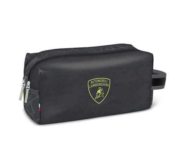 Lamborghini zeleno-sivá kozmetická taška