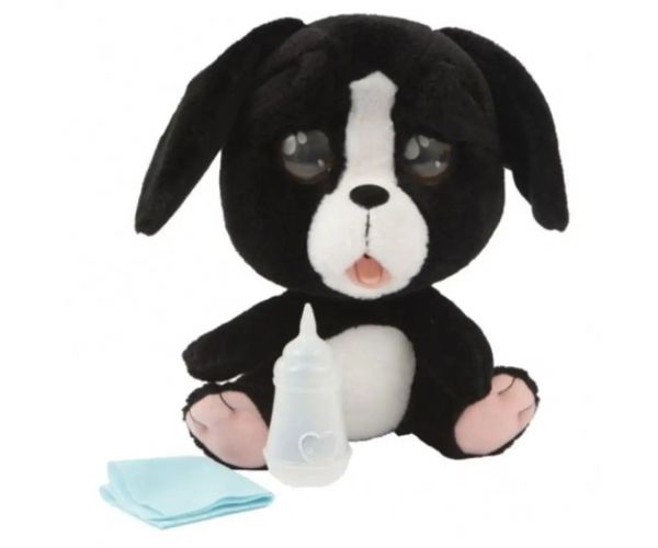 Cry Pets: Fňukajúce čierne šteniatko, plyšová hračka
