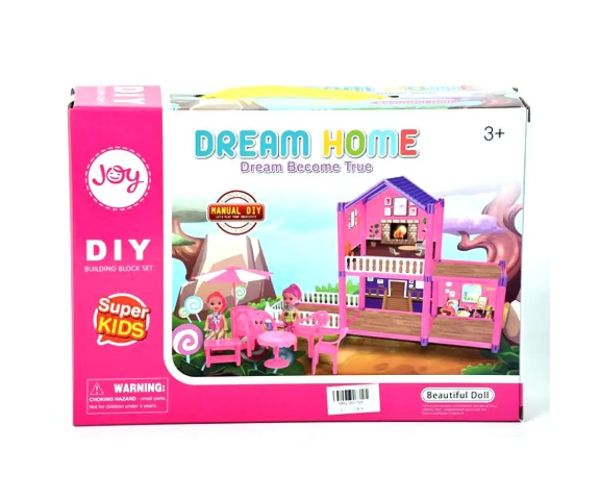 Dream Home ružový domček pre bábiky s príslušenstvom