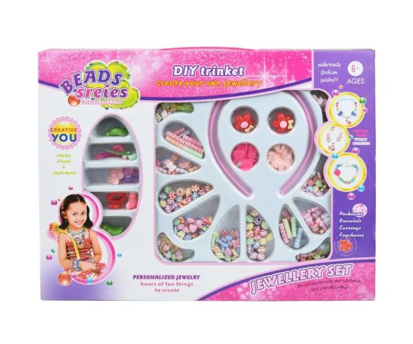 Beads Series: Set na výrobu šperkov 500+ farebných perál a čelenka