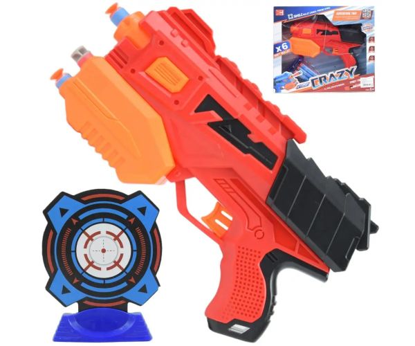 Crazy Launcher: Set manuálnej zbrane s terčom a nábojmi 24cm
