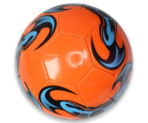 Farebná futbalová lopta z umelej kože v rôznych variantoch 22cm