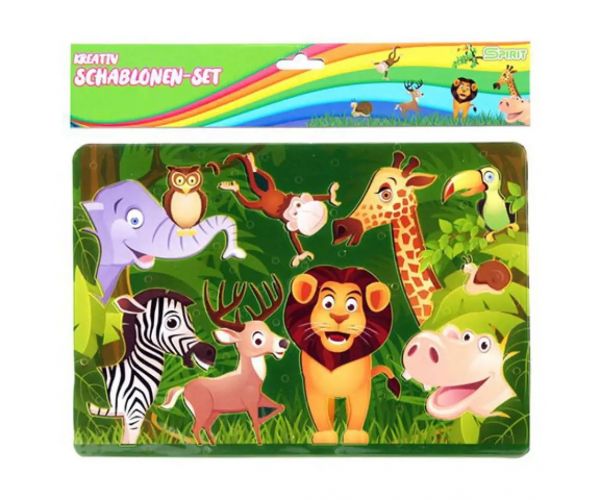 Spirit: Safari zvieratá kreatívna plastová šablóna