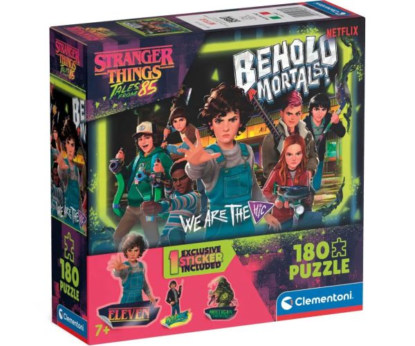 Stranger Things Boj proti monštrám 180 ks puzzle s nálepkou – Clementoni