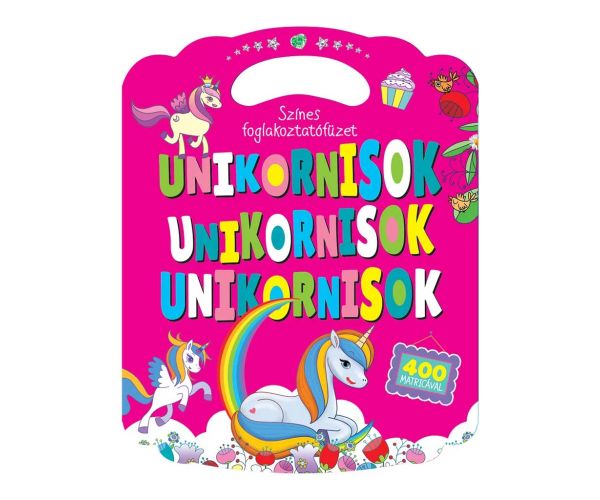 Farebný pracovný zošit s jednorožcami
