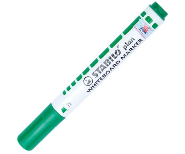 Stabilo: Plan WhiteBoard zelená fixka na tabuľu s rezaným hrotom