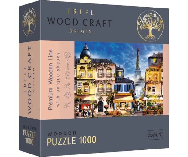 Wood Craft: Francúzska úzka ulička 1000-dielne prémové drevené puzzle - Trefl