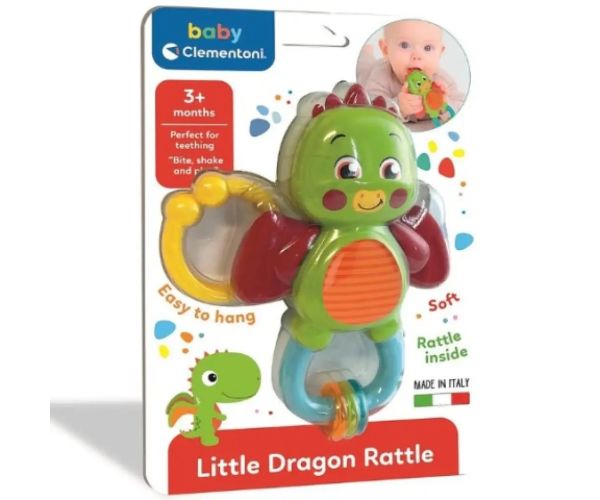Malý drak farebná baby hrkálka - Clementoni baby