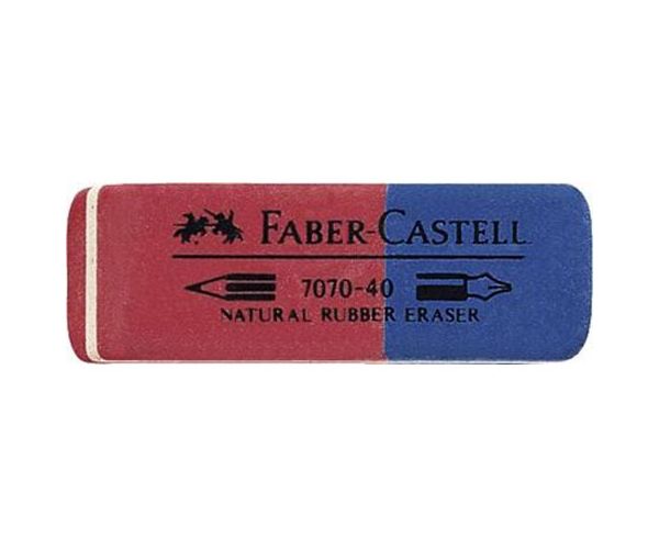 Faber-Castell: Kaučuk guma ku červenej/modrej ceruzke a peru