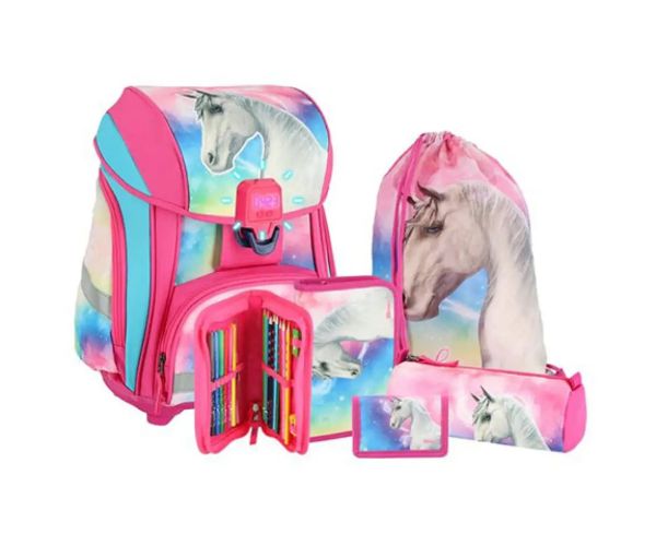 Spirit: Magical Horse 5dielny set, školská taška s príslušenstvom a LED svetlom