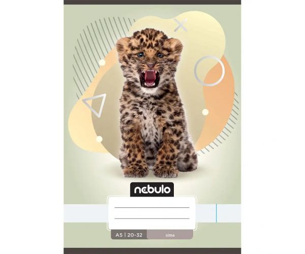 Nebulo: Zošit s jednoduchou väzbou A5 20-32 Zvieratá - Leopard