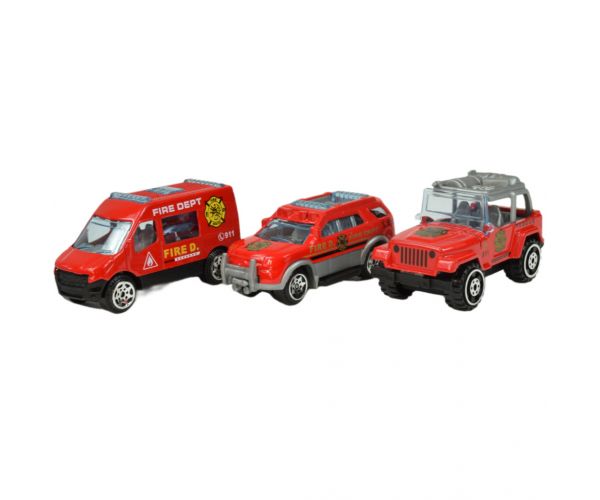 Car Model: Közszolgálati 16db-os mentő, tűzoltó, katonai és munkagép járműszett