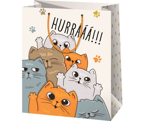 Cardex: "Hurrááá!!!" cicás nagy ajándéktáska 26x13x33cm
