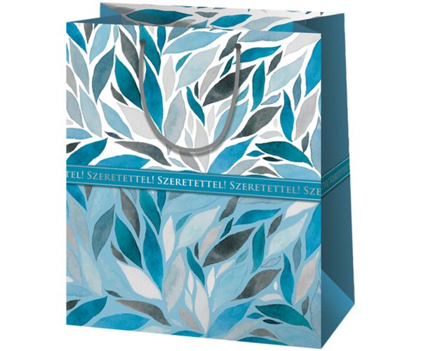 Cardex: Kék Szeretettel! feliratú óriás méretű ajándéktáska 33x15x44cm