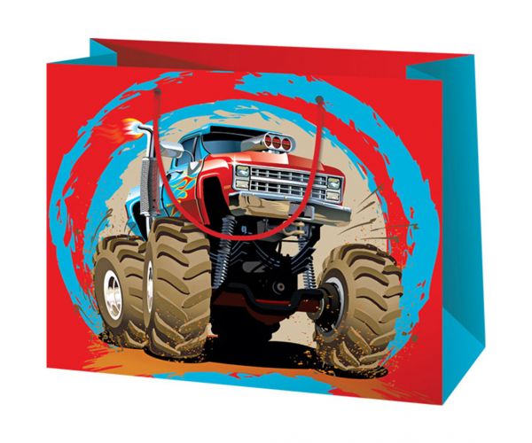 Cardex: Monster Truck autós közepes méretű ajándéktáska 17,8x10x23cm