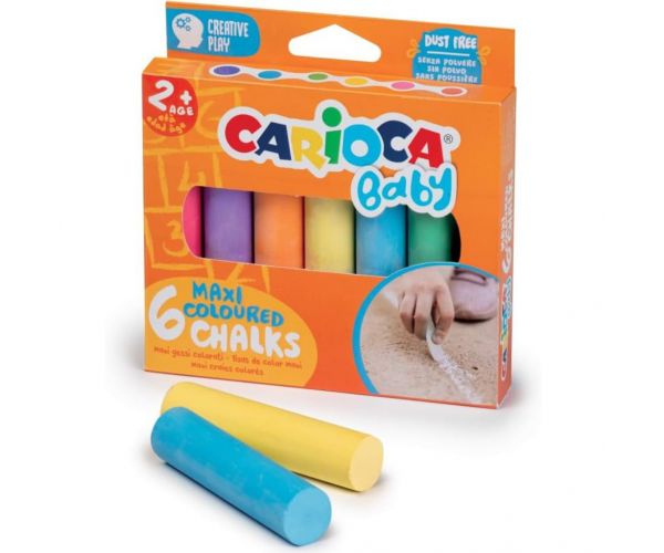 Carioca: Baby Maxi színes aszfaltkréta 6db-os