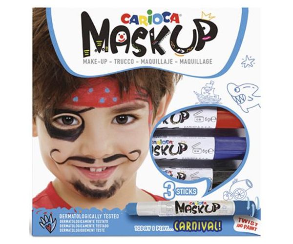 Carioca Maskup: Kalóz arcfestő szett 3 színnel