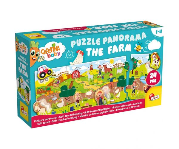 Carotina baby: Panoráma bébi puzzle 24db-os - A Farm - Lisciani
