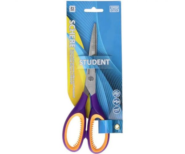 Spirit: Soft Grip student školské a kancelárske nožnice s 21 cm čepeľou z nehrdzavejúcej ocele