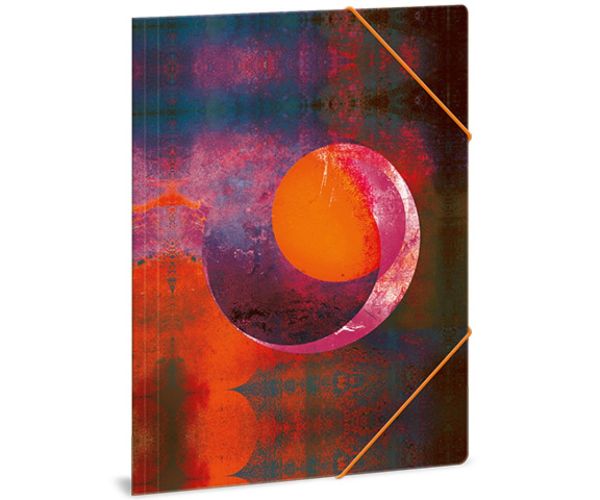 Ars Una: Orange Moon priečinok na dokumenty s gumičkou A/4