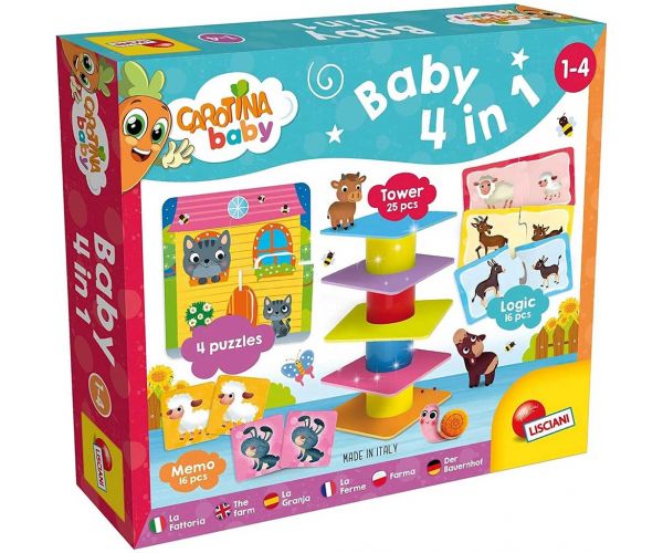 Carotina Baby: 4 az 1-ben készségfejlesztő játék - Lisciani