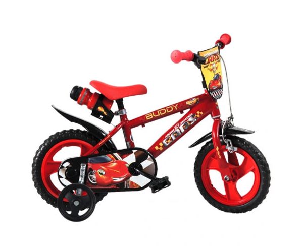 Cars piros gyerek bicikli 12-es méretben - Dino Bikes kerékpár