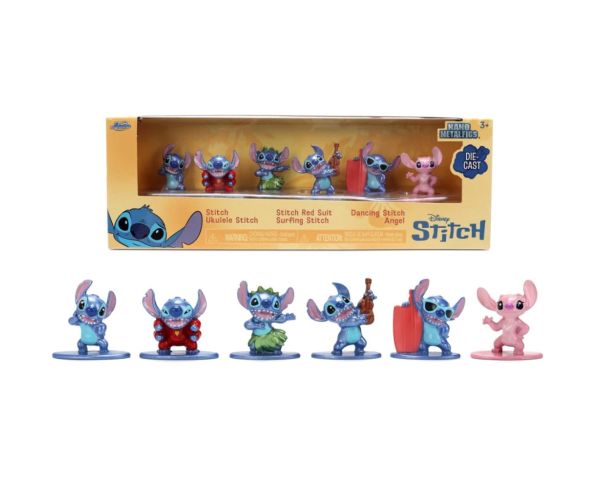 Disney Stitch Nano kovová figúrka 6-dielna sada - Jada Toys
