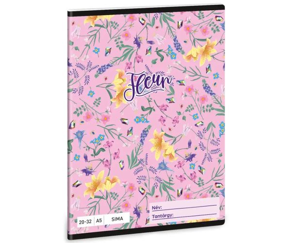 Ars Una: Fleur kvetinový hladký zošit A/5
