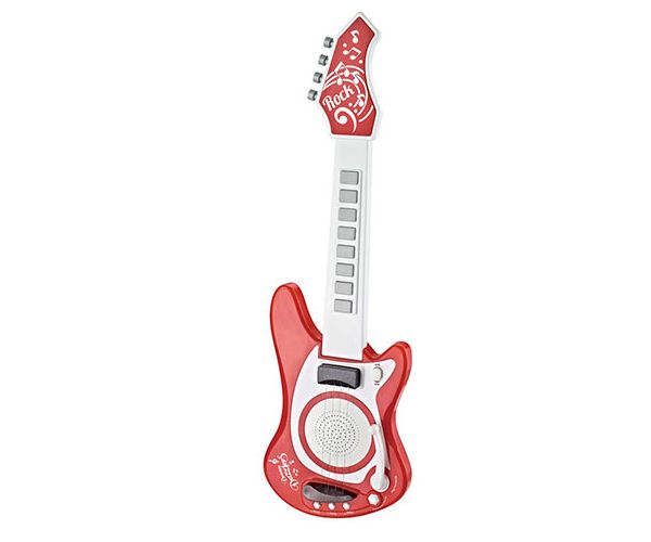 Piros színű játék elektromos gitár 66cm-es