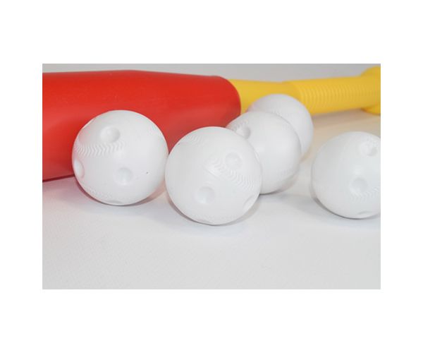 Piros műanyag baseball ütő szett labdákkal 56cm