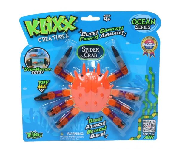 Klixx Creaturez: Morská séria - Krab v rôznych variantoch