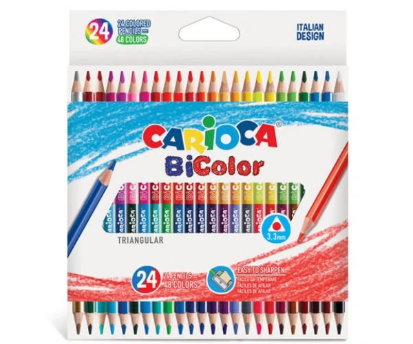 Farebný set obojstranných ceruziek, 24 ks 48 farieb - Carioca