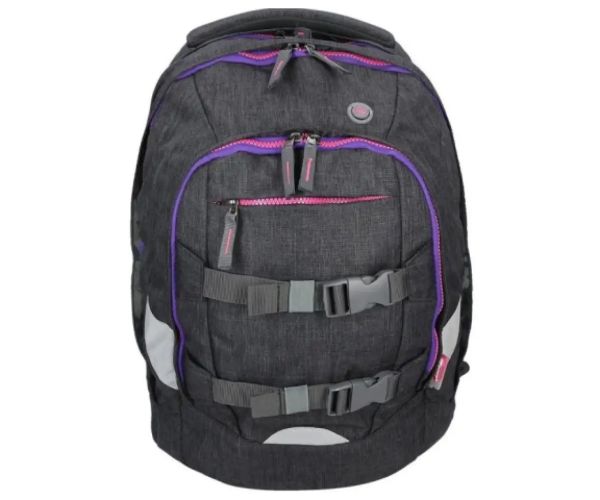 Spirit: Urban čierno-fialová ergonomická školská taška batoh