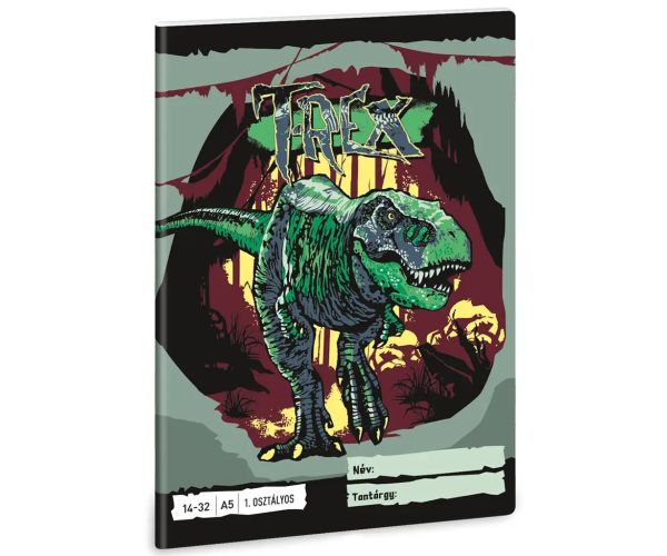 Ars Una: T-Rex dinosaurový linajkový zošit pre 1. ročník A/5