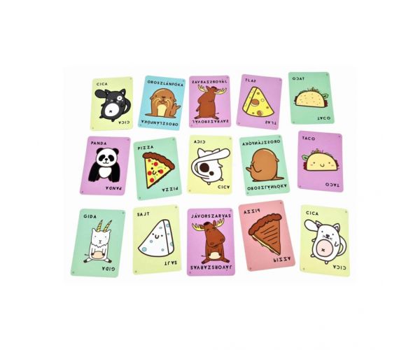 Cica, pizza, taco, gida, sajt - Fordulatos fordulat társasjáték