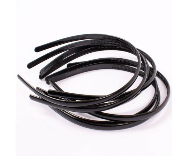 Fekete hajpánt 10db-os szett 8mm