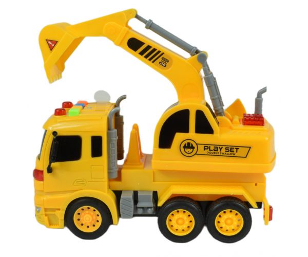 City Truck: Markolós teherautó fénnyel és hanggal 20cm