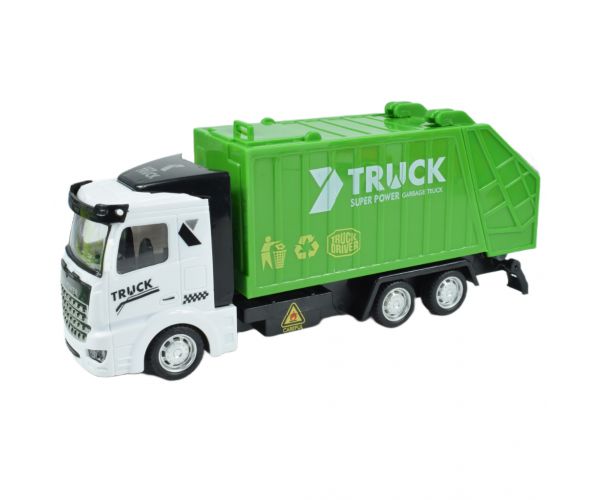 City Truck: Átalakítható lendkerekes hulladékszállító teherautó jelzőtáblákkal 19cm