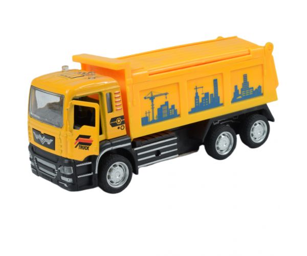City Truck: Hátrahúzós építőipari teherautó kétféle változatban 14cm