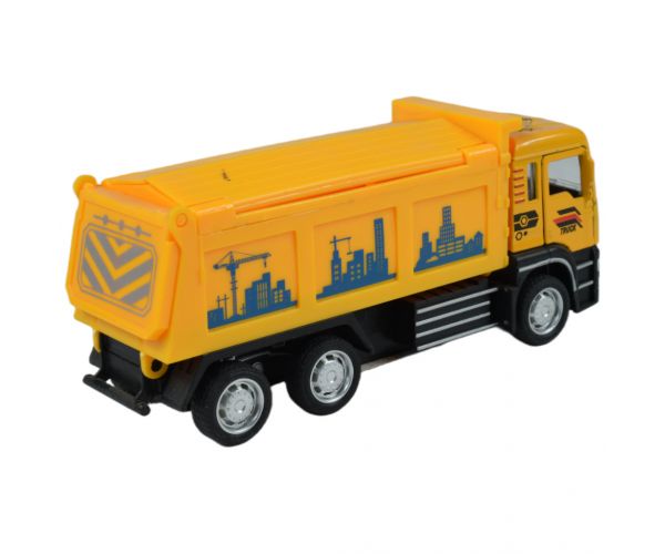 City Truck: Hátrahúzós építőipari teherautó kétféle változatban 14cm