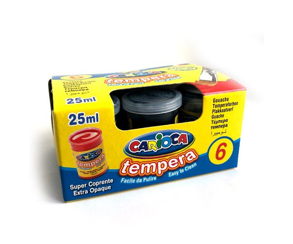 Fekete tempera tégelyben 6x35 gr - Carioca