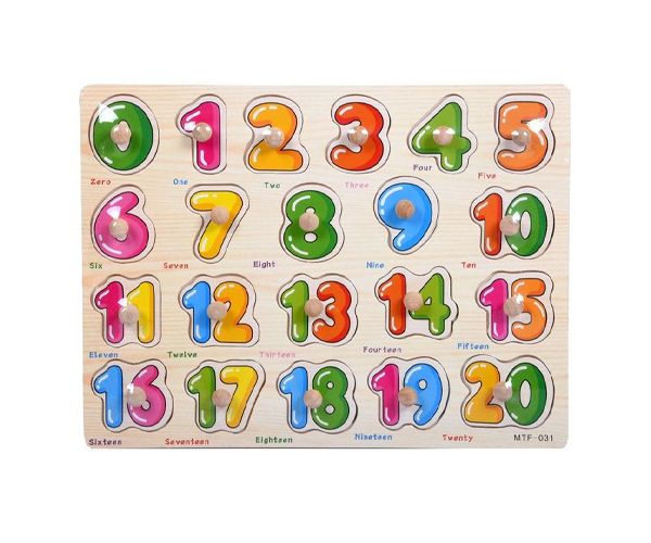 Fa számos puzzle 0-20-ig