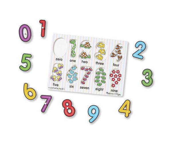 Számok fa puzzle fogantyúval - Melissa & Doug