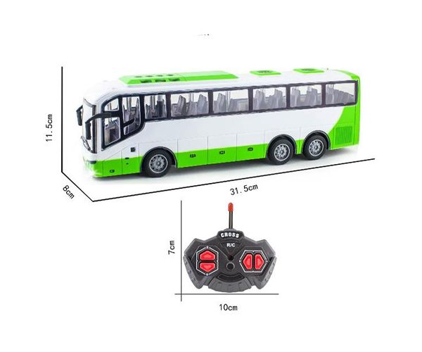 City Bus távirányítós zöld-fehér busz