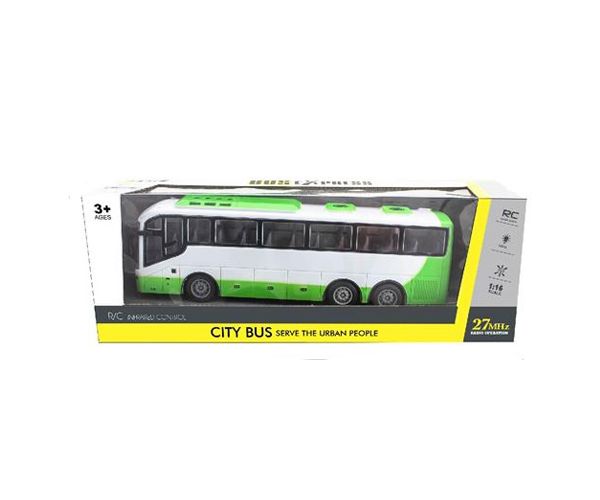 City Bus távirányítós zöld-fehér busz