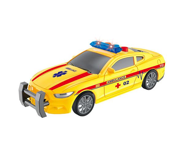 City Rescue mentőautó fénnyel és hanggal sárga