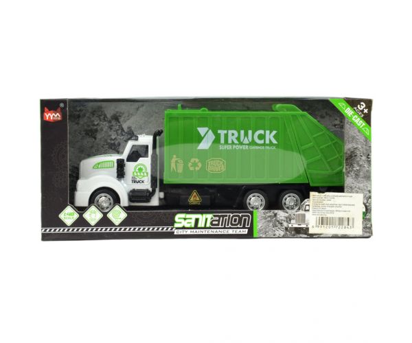 City Truck: Lendkerekes szelektívhulladék gyűjtő teherautó 22cm