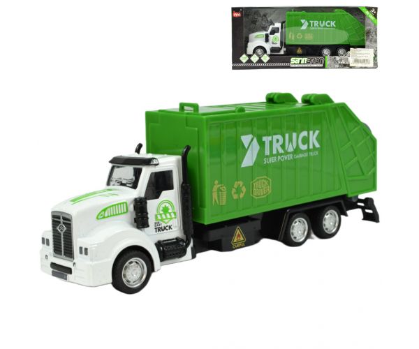 City Truck: Lendkerekes szelektívhulladék gyűjtő teherautó 22cm